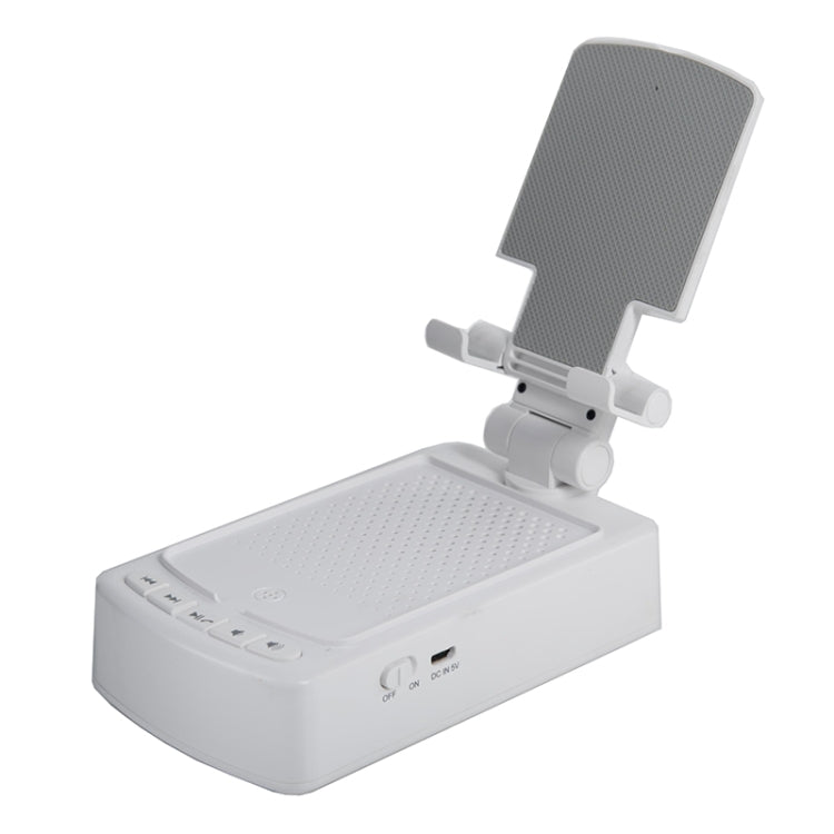 3 in 1 Multi-functional Desktop Mobile Phone Telescopic Bracket Bluetooth Audio(White) - Desktop Holder by PMC TechLife | Online Shopping South Africa | PMC TechLife