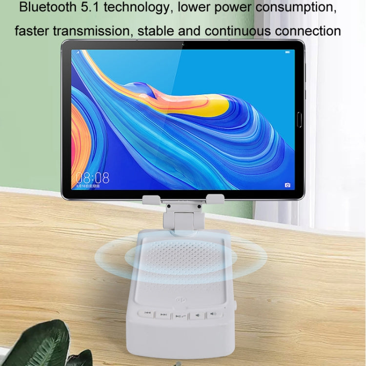 3 in 1 Multi-functional Desktop Mobile Phone Telescopic Bracket Bluetooth Audio(Black) - Desktop Holder by PMC TechLife | Online Shopping South Africa | PMC TechLife