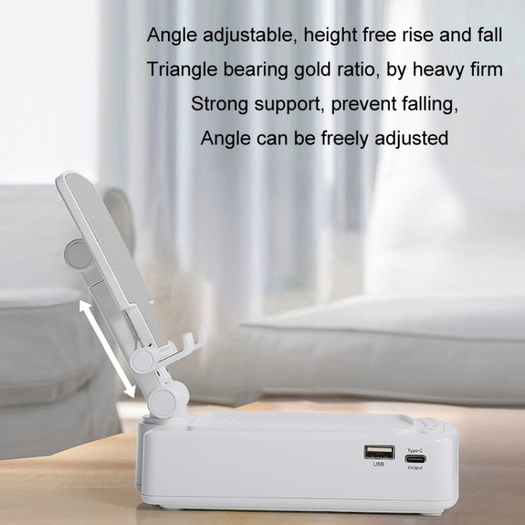 3 in 1 Multi-functional Desktop Mobile Phone Telescopic Bracket Bluetooth Audio(Black) - Desktop Holder by PMC TechLife | Online Shopping South Africa | PMC TechLife