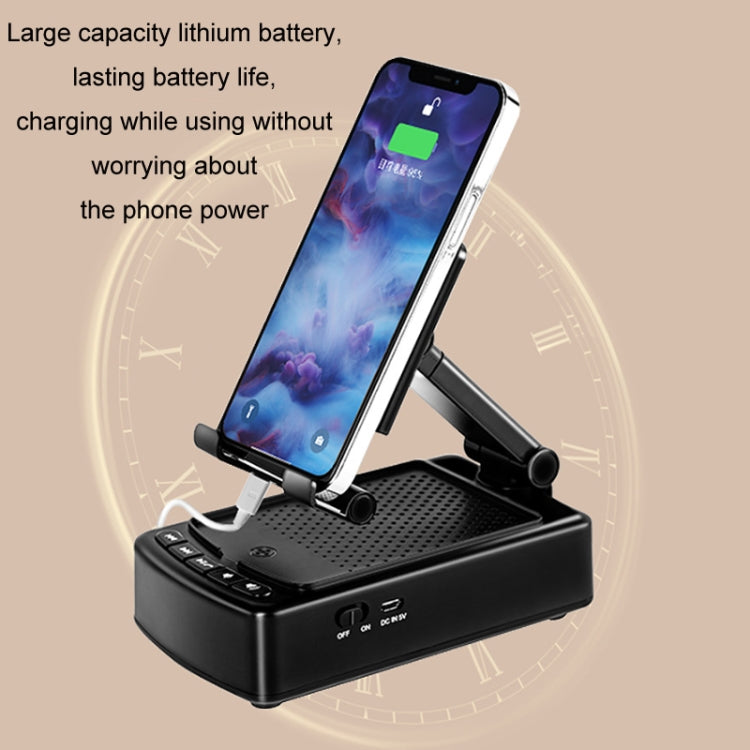 3 in 1 Multi-functional Desktop Mobile Phone Telescopic Bracket Bluetooth Audio(Black) - Desktop Holder by PMC TechLife | Online Shopping South Africa | PMC TechLife