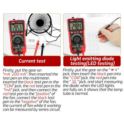 TASI TA801B Automated Manual Integral Digital Multimeter High Precision Digital Display Ammeter - Digital Multimeter by TASI | Online Shopping South Africa | PMC Jewellery | Buy Now Pay Later Mobicred