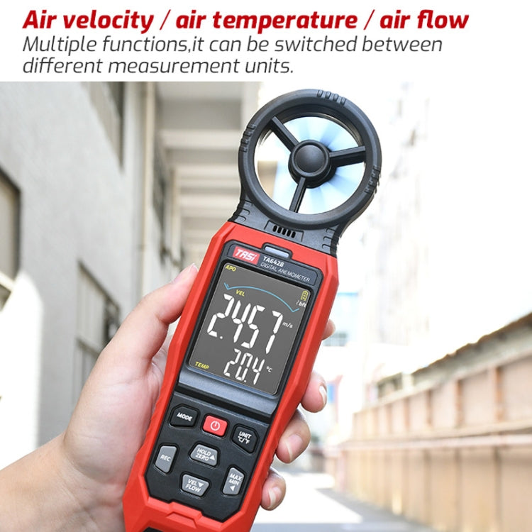 TASI TA642A Portable Digital Wind Speed Meter Air Volume Tester - Tachometers & Anemometer by TASI | Online Shopping South Africa | PMC Jewellery | Buy Now Pay Later Mobicred