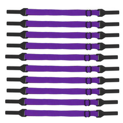 10pcs Long Style Glasses Non-Slip Rope Adjustable Elastic Sports Legs Anti-Drop Fixed Strap(Deep Purple) - Glasses Accessories by PMC Jewellery | Online Shopping South Africa | PMC Jewellery