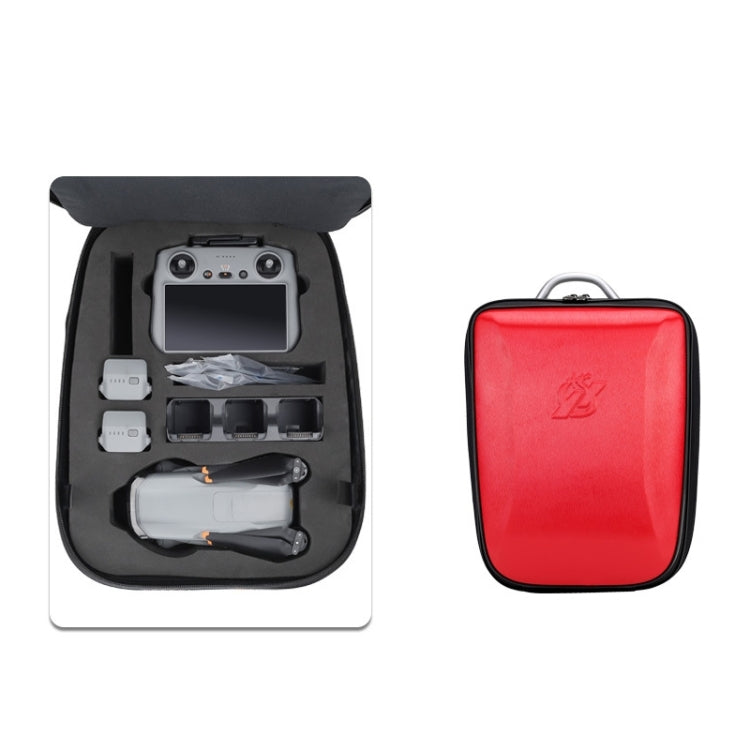 For DJI AIR 3 Hard Shell Storage Bag Portable Protective Backpack(Red) - Carry Cases & Bags by PMC Jewellery | Online Shopping South Africa | PMC Jewellery | Buy Now Pay Later Mobicred