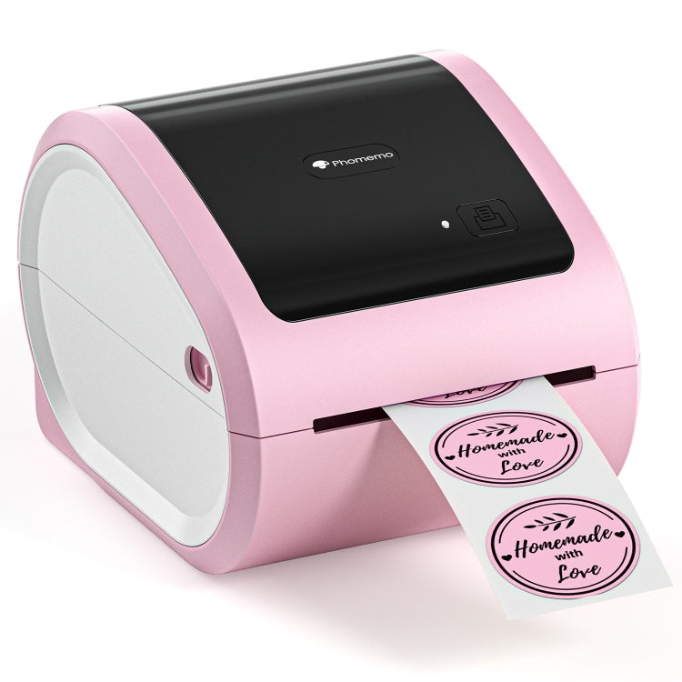 Phomemo D520-BT Bluetooth Thermal Shipping Label Printer Wireless Desktop Printer For Barcode Address Labels, Size: EU(Pink White) - Printer by Phomemo | Online Shopping South Africa | PMC Jewellery | Buy Now Pay Later Mobicred