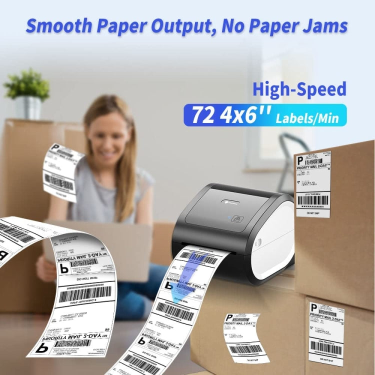 Phomemo D520-BT Bluetooth Thermal Shipping Label Printer Wireless Desktop Printer For Barcode Address Labels, Size: EU(Pink White) - Printer by Phomemo | Online Shopping South Africa | PMC Jewellery | Buy Now Pay Later Mobicred