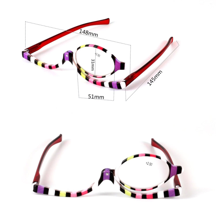 Makeup Presbyopic Glasses Multicolored Rotatable Magnifying Glass Single Piece Reading Glass, Degree: +350 - Presbyopic Glasses by PMC Jewellery | Online Shopping South Africa | PMC Jewellery