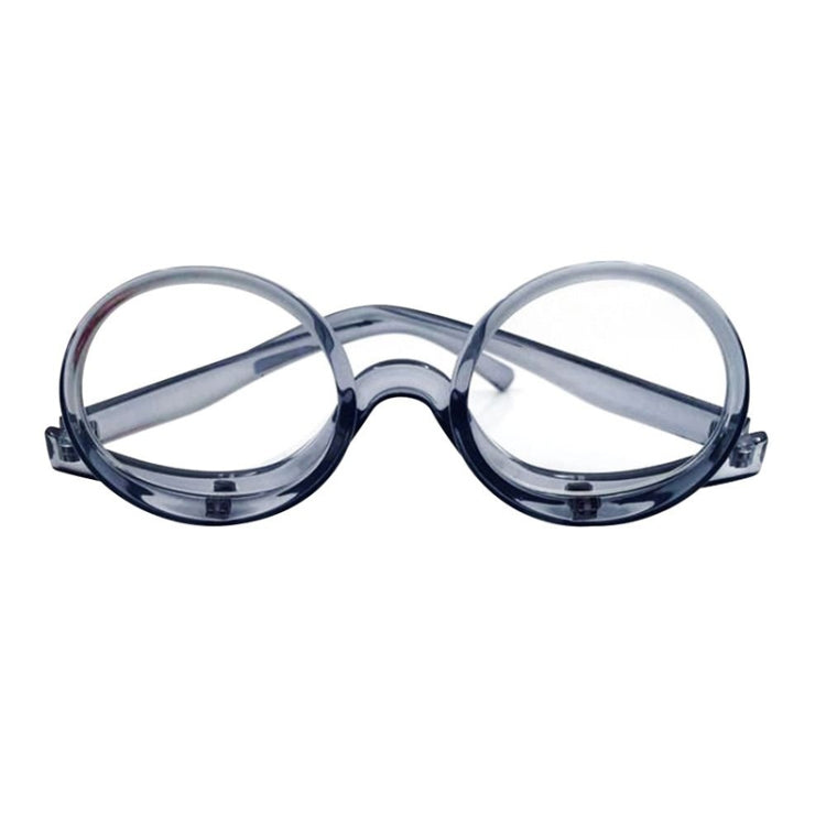 Makeup Magnifying Glass Presbyopic Glasses Flip Swivel Reading Glasses, Degree: +100(Transparent Gray) - Presbyopic Glasses by PMC Jewellery | Online Shopping South Africa | PMC Jewellery