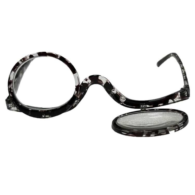 Makeup Magnifying Glass Presbyopic Glasses Flip Swivel Reading Glasses, Degree: +200(Black) - Presbyopic Glasses by PMC Jewellery | Online Shopping South Africa | PMC Jewellery