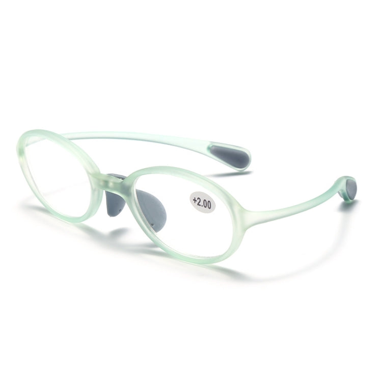 Portable Magnifying Glass Presbyopic Glasses Silicone Anti-Blue Light Reading Glasses, Degree: +100(Light Green) - Presbyopic Glasses by PMC Jewellery | Online Shopping South Africa | PMC Jewellery