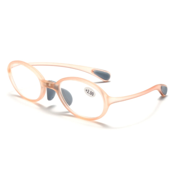 Portable Magnifying Glass Presbyopic Glasses Silicone Anti-Blue Light Reading Glasses, Degree: +100(Light Orange) - Presbyopic Glasses by PMC Jewellery | Online Shopping South Africa | PMC Jewellery