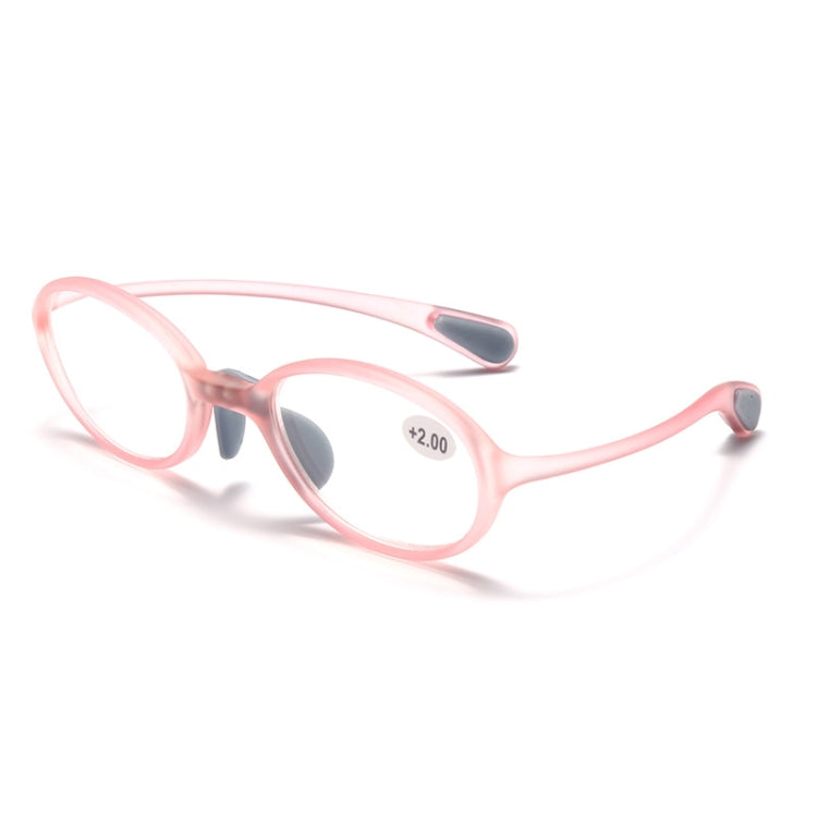 Portable Magnifying Glass Presbyopic Glasses Silicone Anti-Blue Light Reading Glasses, Degree: +350(Pink) - Presbyopic Glasses by PMC Jewellery | Online Shopping South Africa | PMC Jewellery