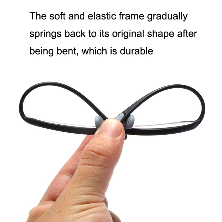 Portable Magnifying Glass Presbyopic Glasses Silicone Anti-Blue Light Reading Glasses, Degree: +100(Light Orange) - Presbyopic Glasses by PMC Jewellery | Online Shopping South Africa | PMC Jewellery