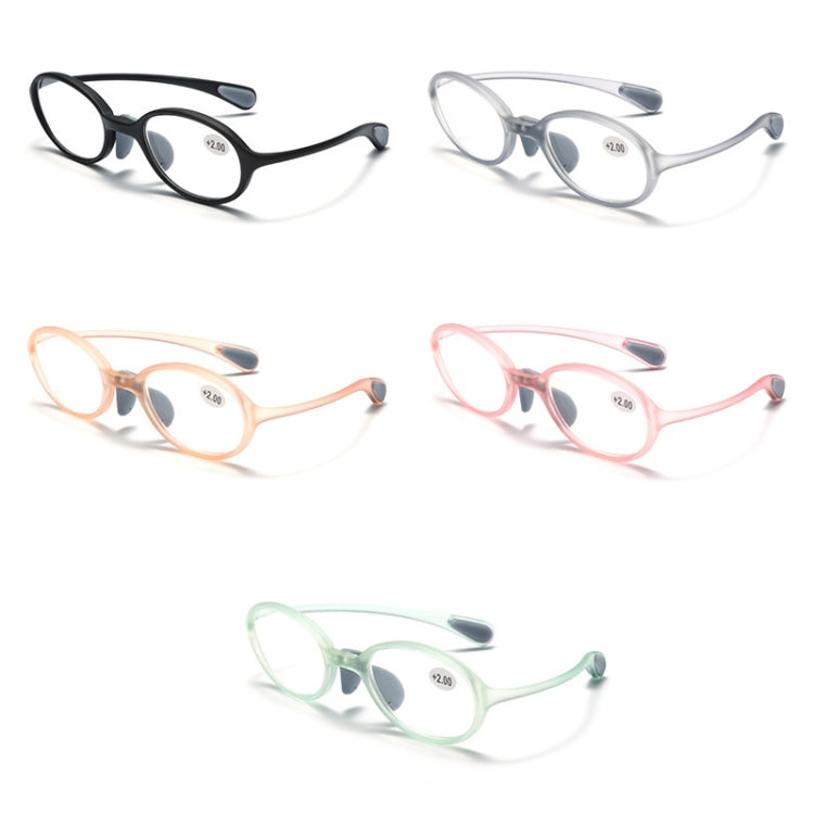 Portable Magnifying Glass Presbyopic Glasses Silicone Anti-Blue Light Reading Glasses, Degree: +150(Light Orange) - Presbyopic Glasses by PMC Jewellery | Online Shopping South Africa | PMC Jewellery