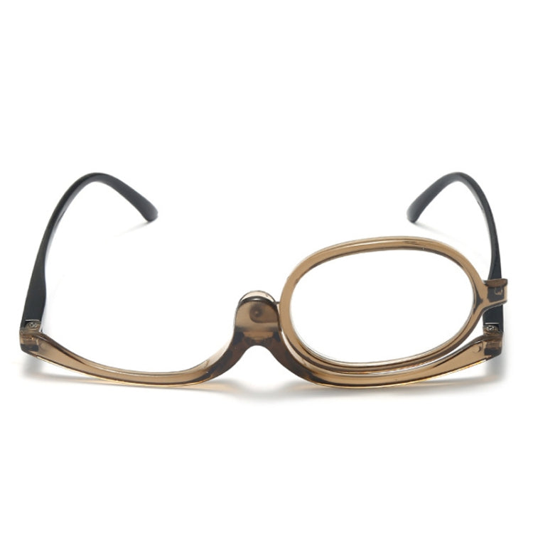 Makeup Presbyopic Glasses Monolithic Reading Glass Magnifying Glass, Degree: +200(Tea Color) - Presbyopic Glasses by PMC Jewellery | Online Shopping South Africa | PMC Jewellery