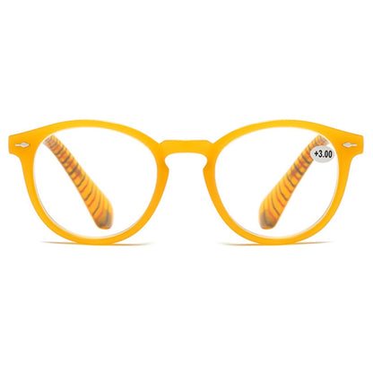 Retro Flexible Durable Portability HD Presbyopic Glasses +100(Yellow) - Presbyopic Glasses by PMC Jewellery | Online Shopping South Africa | PMC Jewellery