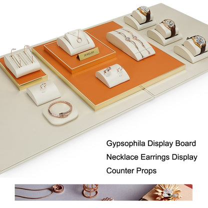 37x39x2cm Orange Gypsophila Display Board Necklace Earrings Display Counter Props - Jewelry Storages by PMC Jewellery | Online Shopping South Africa | PMC Jewellery