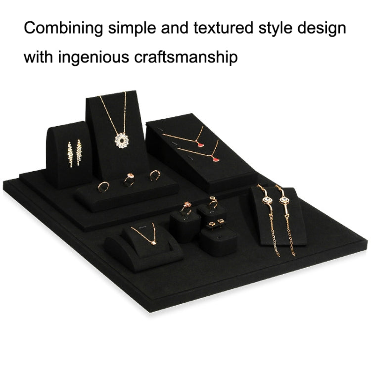 10x9.5x5.5cm Activity Bracelet Holder Black Microfiber Necklace Ring Jewelry Display Live Jewelry Prop Rack - Jewelry Storages by PMC Jewellery | Online Shopping South Africa | PMC Jewellery