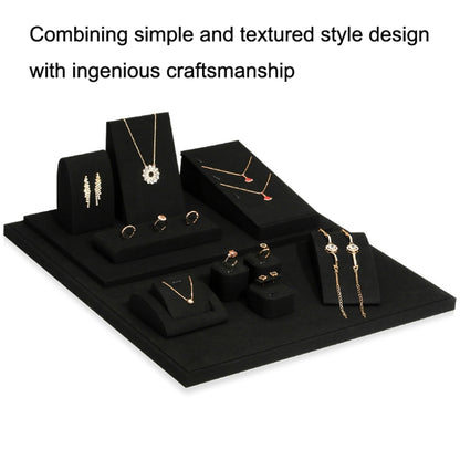 8x18x4cm 4-bit Bracelet Holder Black Microfiber Necklace Ring JewelryDisplay Live Jewelry Prop Rack - Jewelry Storages by PMC Jewellery | Online Shopping South Africa | PMC Jewellery