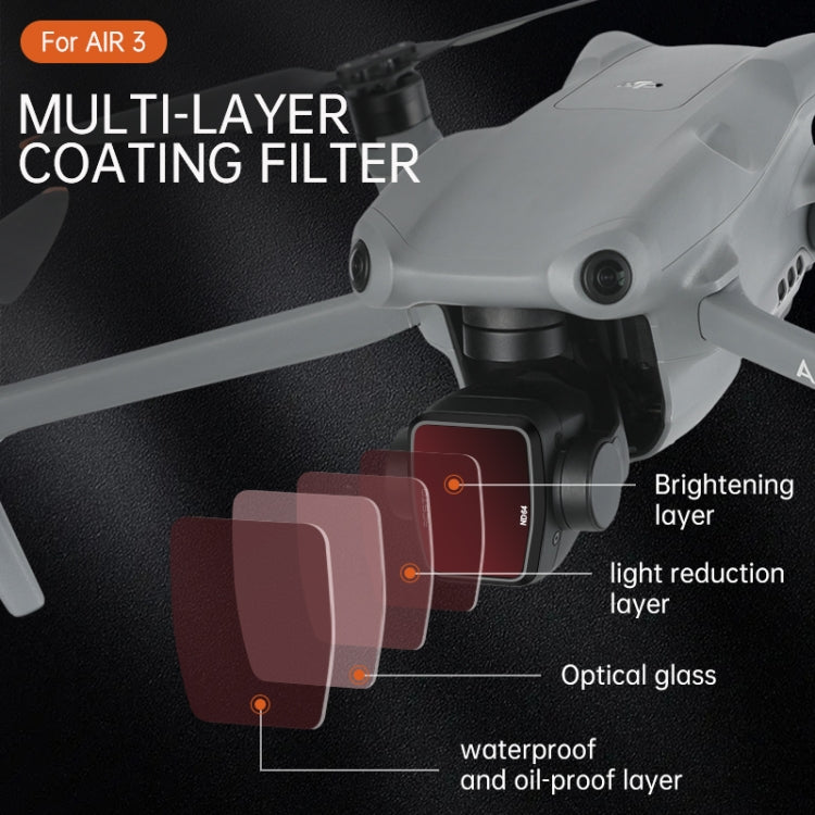 For DJI Air 3 RCSTQ Multi-Layer Coating Waterproof  Filter, Spec: ND-PL32 - free shipping - PMC TechLife - Order now!