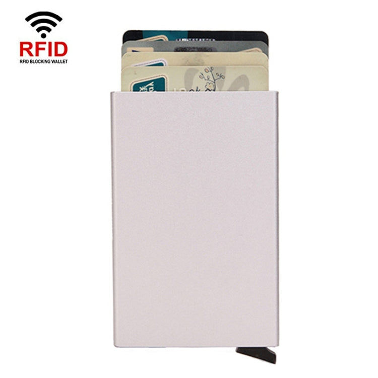 RFID Short Metal Card Case Credit Card Holder Wallet(Silver) - free shipping - PMC TechLife - Order now!