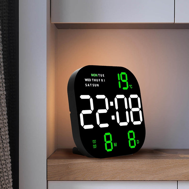 6633 LED Screen Digital Display Timing Desktop Alarm Clock Living Room Hanging Clock(Green Light) - Wall Clock by PMC TechLife | Online Shopping South Africa | PMC TechLife | Buy Now Pay Later Mobicred