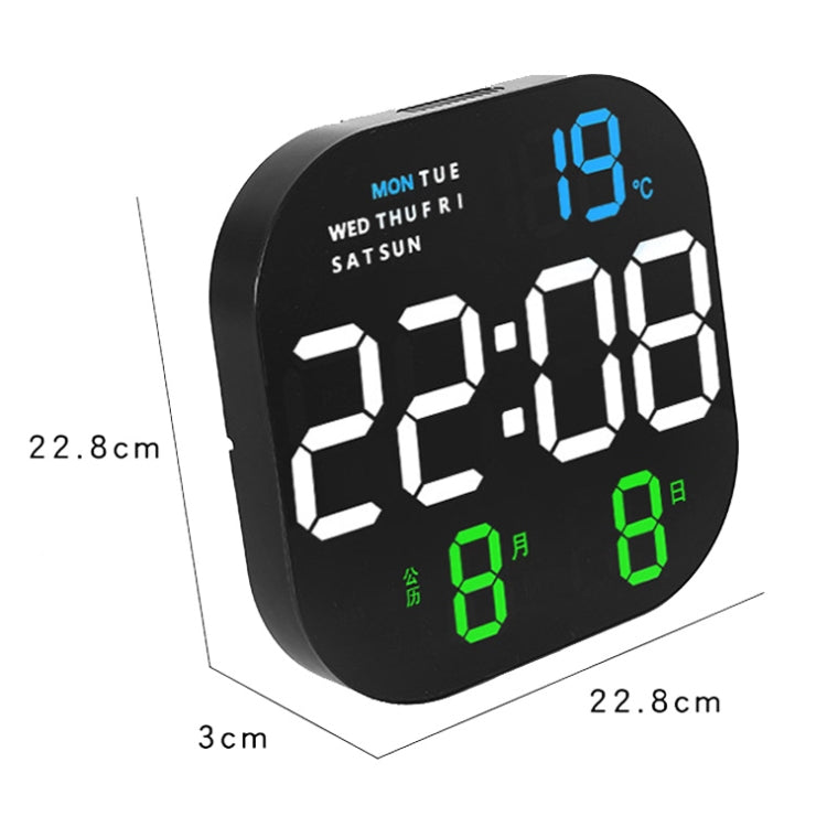 6633 LED Screen Digital Display Timing Desktop Alarm Clock Living Room Hanging Clock(Green Light) - Wall Clock by PMC TechLife | Online Shopping South Africa | PMC TechLife | Buy Now Pay Later Mobicred