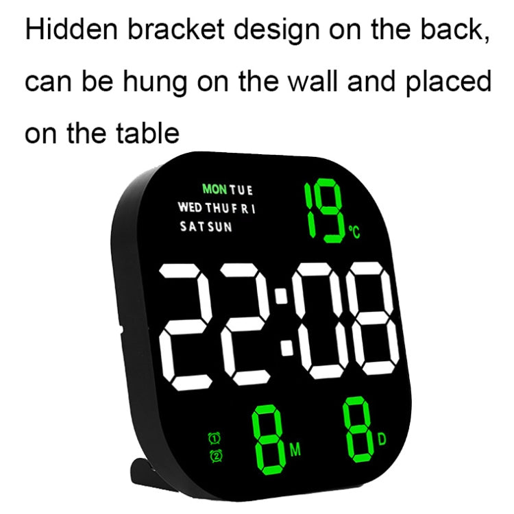 6633 LED Screen Digital Display Timing Desktop Alarm Clock Living Room Hanging Clock(Green Light) - Wall Clock by PMC TechLife | Online Shopping South Africa | PMC TechLife | Buy Now Pay Later Mobicred