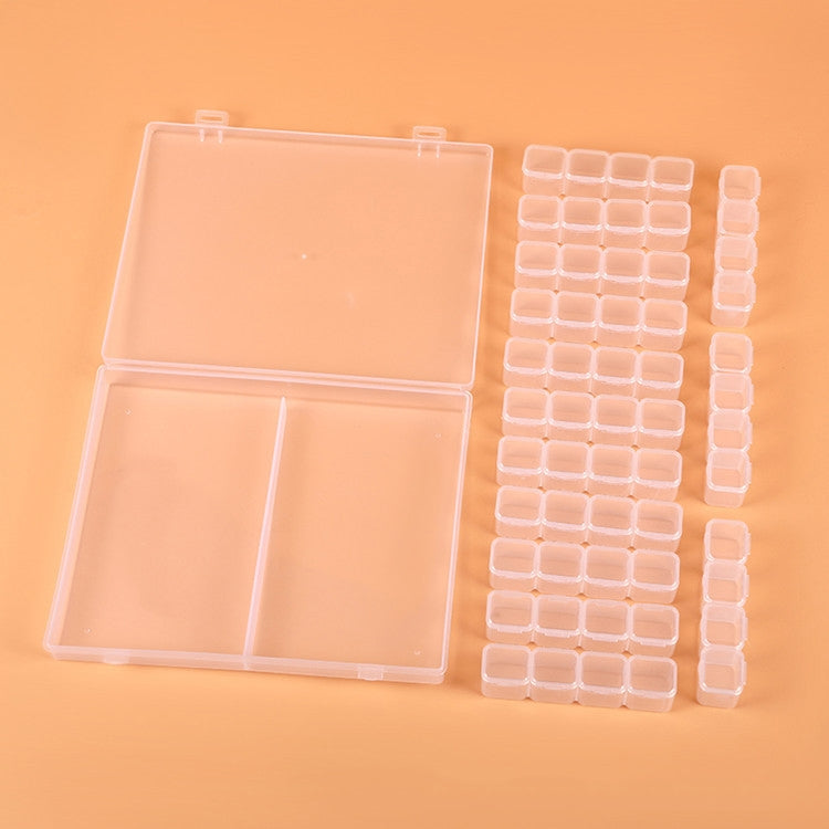 56 Slots Transparent Plastic Storage Box Jewelry Nail Art Rhinestone Bead Box, Color: Transparent - Jewelry Storages by PMC Jewellery | Online Shopping South Africa | PMC Jewellery | Buy Now Pay Later Mobicred