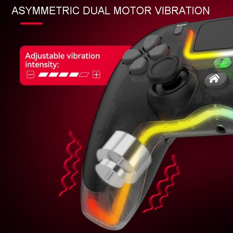 For PS4 Dazzle Color Light Wireless Bluetooth Grip(Black) - Gamepads by PMC TechLife | Online Shopping South Africa | PMC TechLife