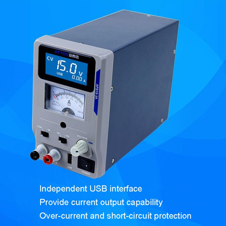 ATTEN APS22-5A 22V 5A USB Digital Variable Adjustable Laboratory DC Power Supply For Mobile Repair, EU Plug - free shipping - PMC TechLife - Order now!