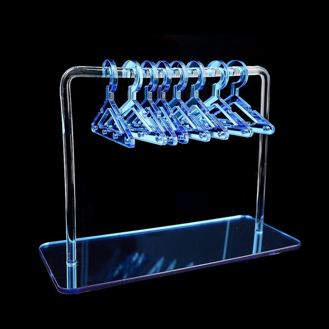 Acrylic Coat Hanger Style Earring Storage Display Stand Holder(Blue) - Jewelry Storages by PMC Jewellery | Online Shopping South Africa | PMC Jewellery