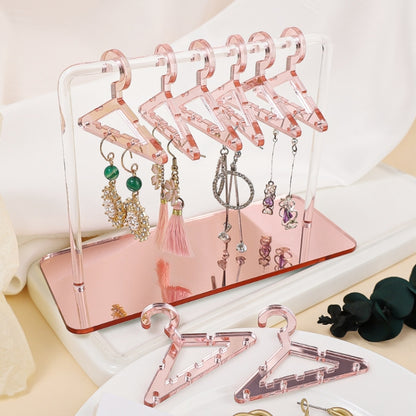 Acrylic Coat Hanger Style Earring Storage Display Stand Holder(Transparent) - Jewelry Storages by PMC Jewellery | Online Shopping South Africa | PMC Jewellery