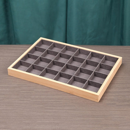 Bamboo Wood Jewelry Display Pallet Jewelry Storage Display Tray, Style: 24 Grid Tray - Jewelry Storages by PMC Jewellery | Online Shopping South Africa | PMC Jewellery