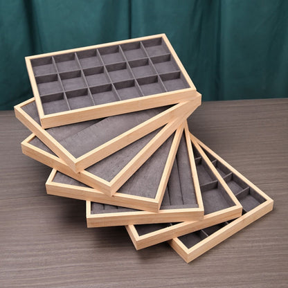 Bamboo Wood Jewelry Display Pallet Jewelry Storage Display Tray, Style: 12 Grid Tray - Jewelry Storages by PMC Jewellery | Online Shopping South Africa | PMC Jewellery