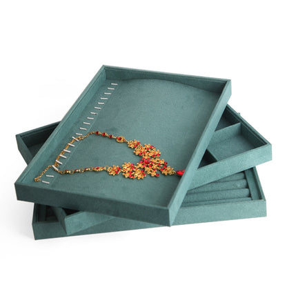 Suede Multifunctional Jewelry Display Tray Necklace Bracelet Bangle Display Case, Style: Ring Necklace Tray - Jewelry Storages by PMC Jewellery | Online Shopping South Africa | PMC Jewellery