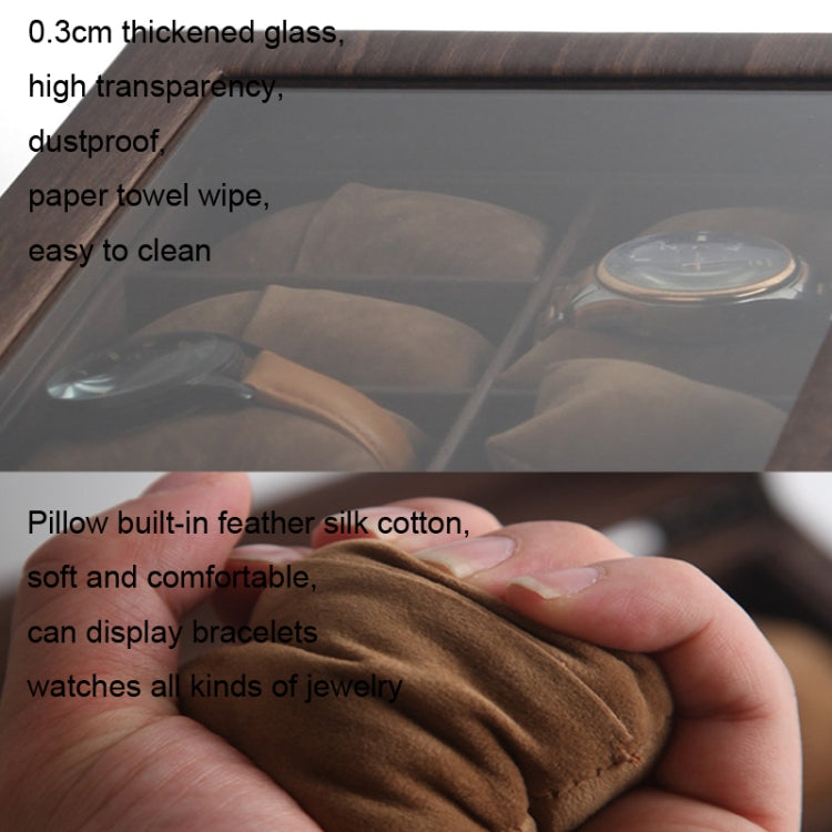 Wood Grain Leather Watch Display Box Watch Storage Case Jewelry Box, Style: 12 Digit Long - Watch Storages by PMC TechLife | Online Shopping South Africa | PMC TechLife
