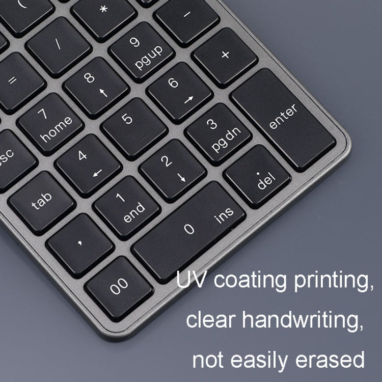 KN-980 28 Keys Portable Wireless Digital Quiet Keypad Computer External Digital Password Keypad(Gray) - free shipping - PMC TechLife - Order now!