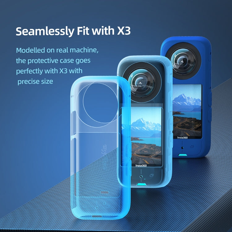 For Insta360 X3 AMagisn Body Silicone Protective Cover, Style: Body Case (black) - Case & Bags by aMagisn | Online Shopping South Africa | PMC TechLife | Buy Now Pay Later Mobicred