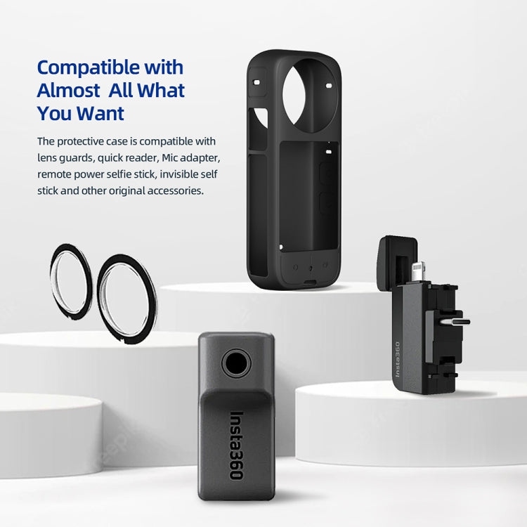 For Insta360 X3 AMagisn Body Silicone Protective Cover, Style: Body Case (black) - Case & Bags by aMagisn | Online Shopping South Africa | PMC TechLife | Buy Now Pay Later Mobicred