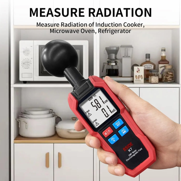 BSIDE K7 Handheld Electromagnetic Radiation Detector Electromagnetic Wave Tester - Radiation Detector by BSIDE | Online Shopping South Africa | PMC Jewellery | Buy Now Pay Later Mobicred