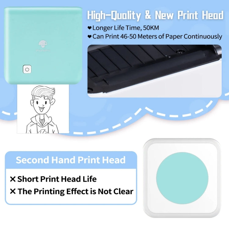 Phomemo M02 PRO Pocket Mini Small Portable Bluetooth Wrong Thermal Tag Printer(White) - Receipt Printers by Phomemo | Online Shopping South Africa | PMC TechLife | Buy Now Pay Later Mobicred