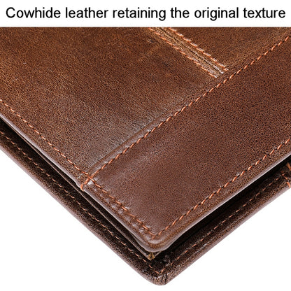 RFID Anti-Theft Short Mens Wallet Multi-Card Slot Cowhide Coin Purse(Black) - Antimagnetic RFID Package by PMC Jewellery | Online Shopping South Africa | PMC Jewellery | Buy Now Pay Later Mobicred