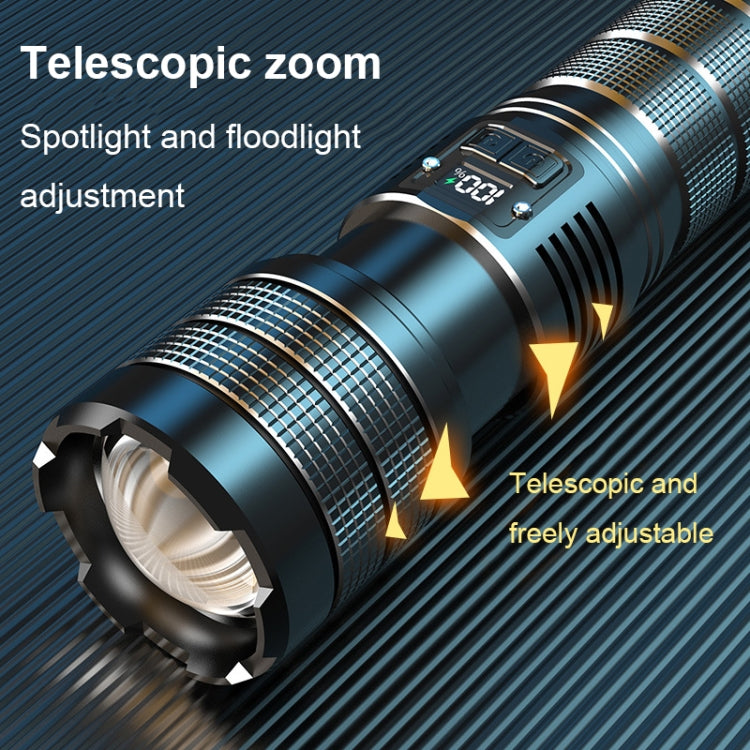 X9 Outdoor White Laser Digital Display Zoom Flashlight Long Range Lighting Flashlight(without Batteries) - free shipping - PMC TechLife - Order now!