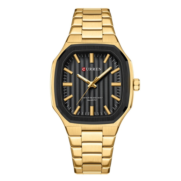 Curren 8458 Business Steel Strap Men Quartz Watch, Color: Golden Shell Black - Alloy Watches by Curren | Online Shopping South Africa | PMC Jewellery | Buy Now Pay Later Mobicred