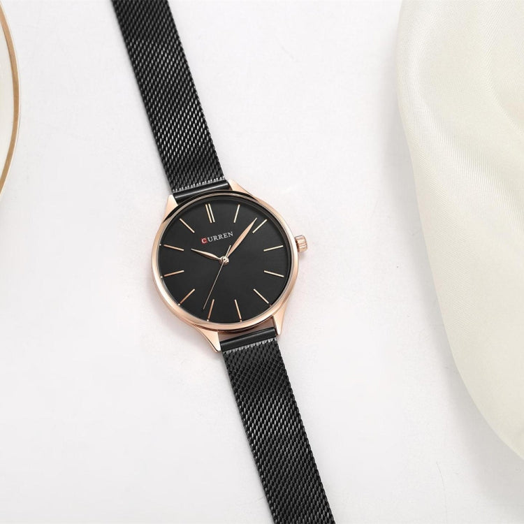 Curren 9024 Casual Steel Strap Waterproof Women Quartz Watch, Color: Rose Shell Rose Surface - Alloy Watches by Curren | Online Shopping South Africa | PMC Jewellery | Buy Now Pay Later Mobicred