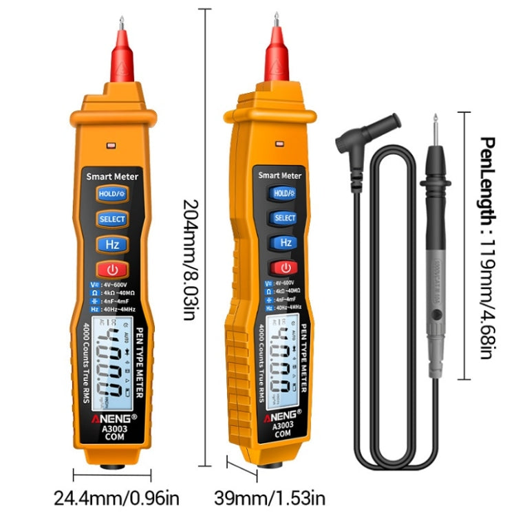 ANENG A3003 Multi-Function Pen-Type High-Precision Smart Multimeter(Black) - Digital Multimeter by ANENG | Online Shopping South Africa | PMC TechLife | Buy Now Pay Later Mobicred