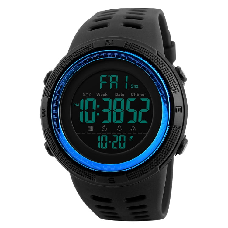 SKMEI 1251 Men Fashionable Outdoor 50m Waterproof Sports Watch Digital Watch with PU Watchband(Blue) - Sport Watches by SKMEI | Online Shopping South Africa | PMC Jewellery | Buy Now Pay Later Mobicred