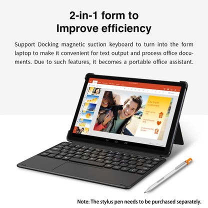 CHUWI Surpad 4G LTE Tablet PC, 10.1 inch, 4GB+128GB, with Keyboard, Android 10.0, Helio MT6771V Octa Core up to 2.0GHz, Support Dual SIM & OTG & Bluetooth & Dual Band WiFi, EU Plug (Black+Grey) - CHUWI by CHUWI | Online Shopping South Africa | PMC Jewellery