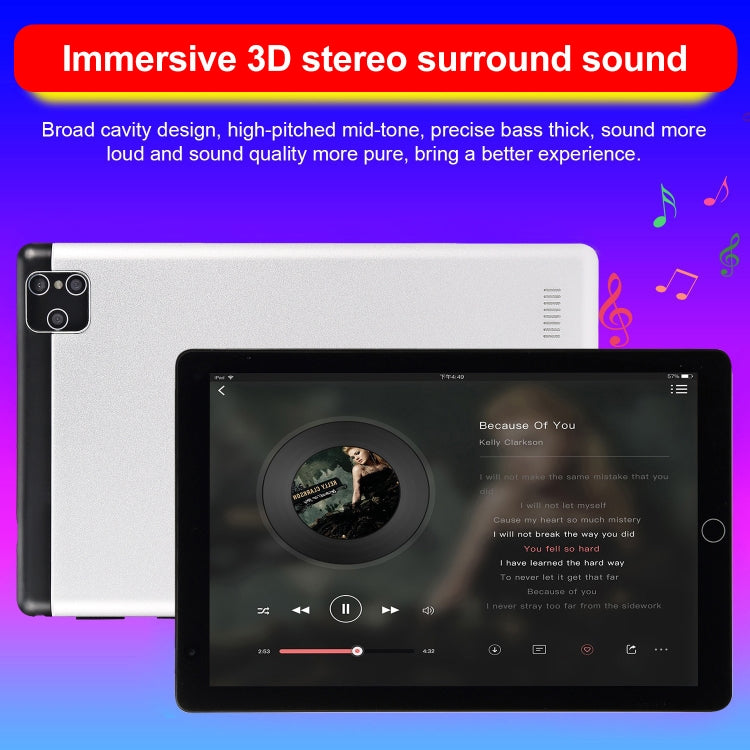 BDF P8 3G Phone Call Tablet PC, 8 inch, 2GB+32GB, Android 9.0, MTK8321 Octa Core Cortex-A7, Support Dual SIM & Bluetooth & WiFi & GPS, EU Plug(Silver) - BDF by BDF | Online Shopping South Africa | PMC Jewellery